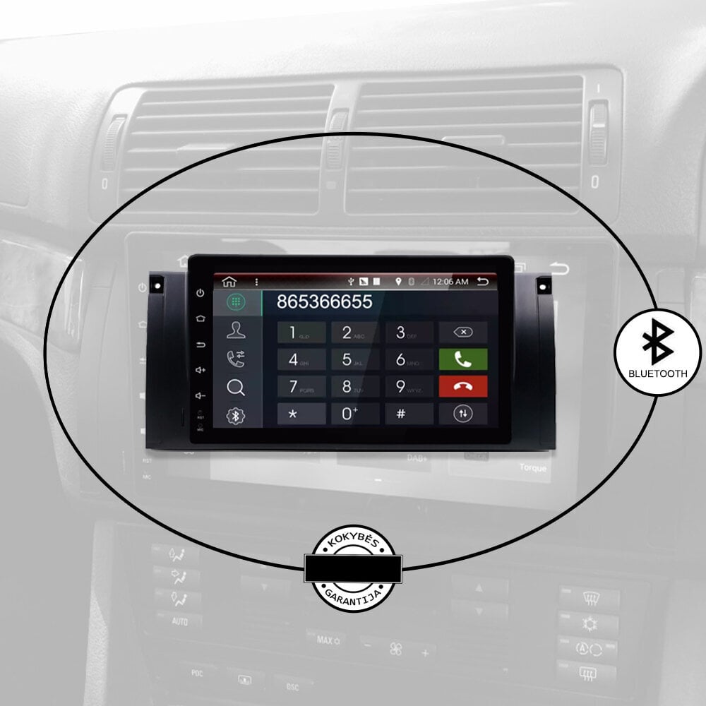 Multivides planšetdators BMW 5 (E39) X5 (E53) 1995-06 Android, 9 collu, USB/WiFi/GPS/Bluetooth цена и информация | Auto magnetolas, multimedija | 220.lv