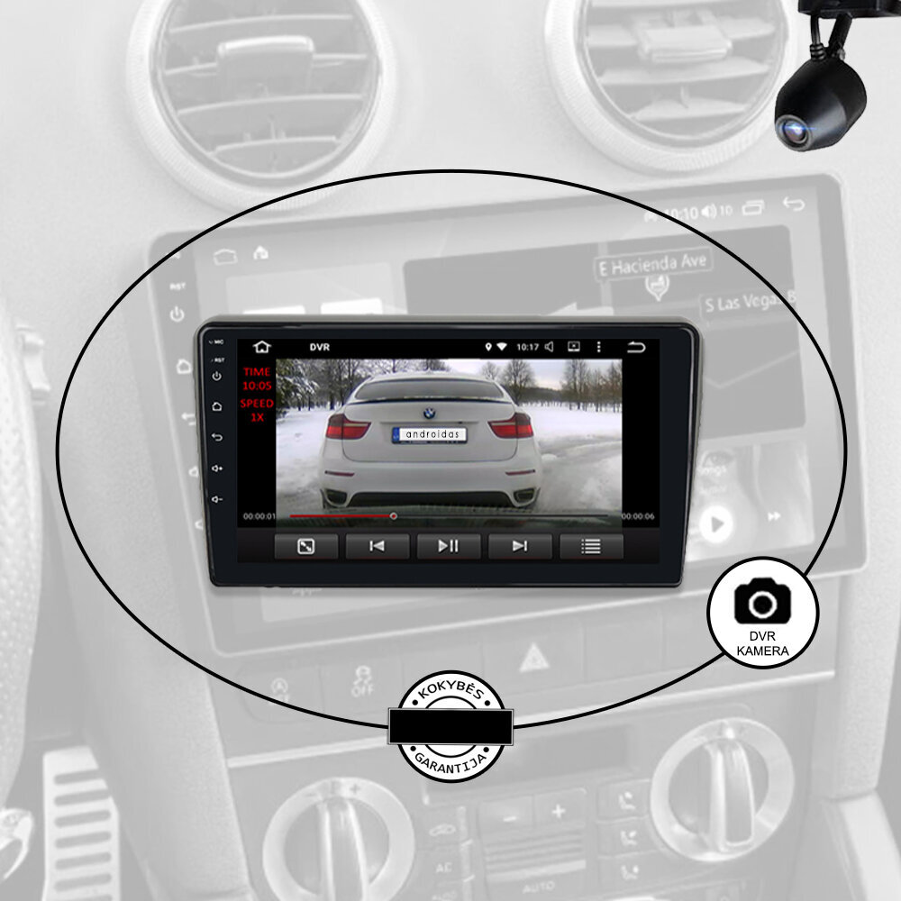 Multivides planšetdators AUDI A3 2003-12 Android, 9 collu, USB/WiFi/GPS/Bluetooth cena un informācija | Auto magnetolas, multimedija | 220.lv