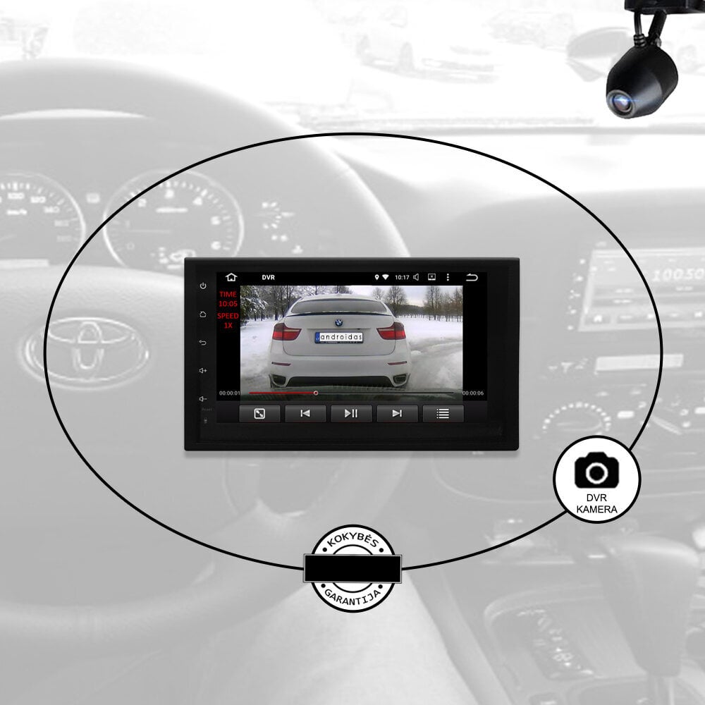 Universāls auto multimediju planšetdators 2DIN Android GPS/WIFI/Bluetooth, 7 collas цена и информация | Auto magnetolas, multimedija | 220.lv