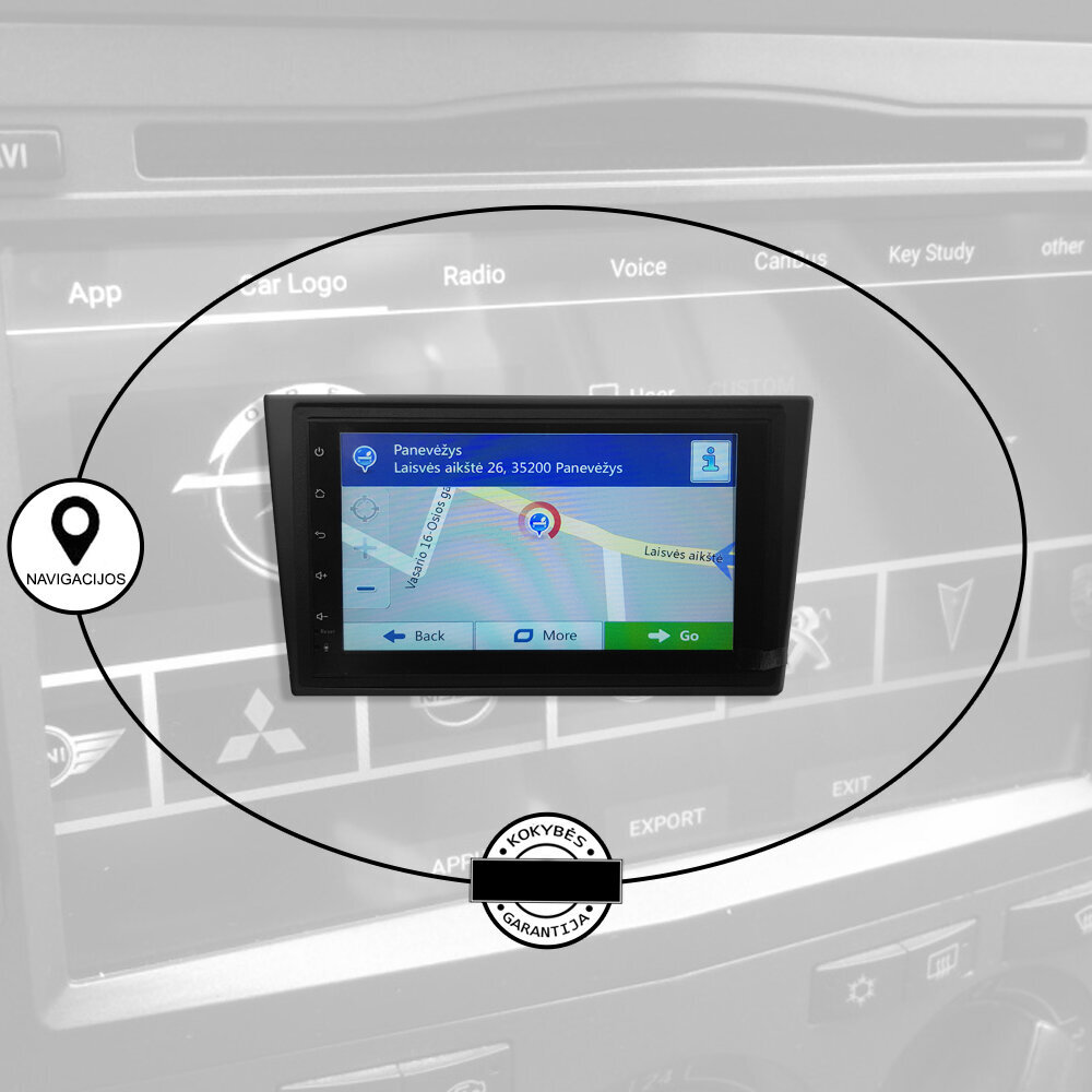 Universāls auto multimediju planšetdators 2DIN Android GPS/WIFI/Bluetooth, 7 collas цена и информация | Auto magnetolas, multimedija | 220.lv