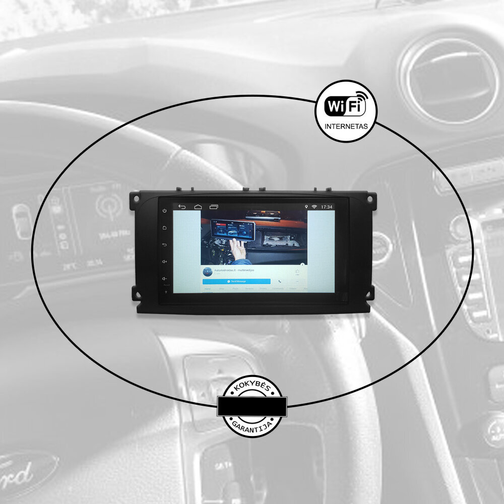 Universāls auto multimediju planšetdators 2DIN Android GPS/WIFI/Bluetooth, 7 collas cena un informācija | Auto magnetolas, multimedija | 220.lv