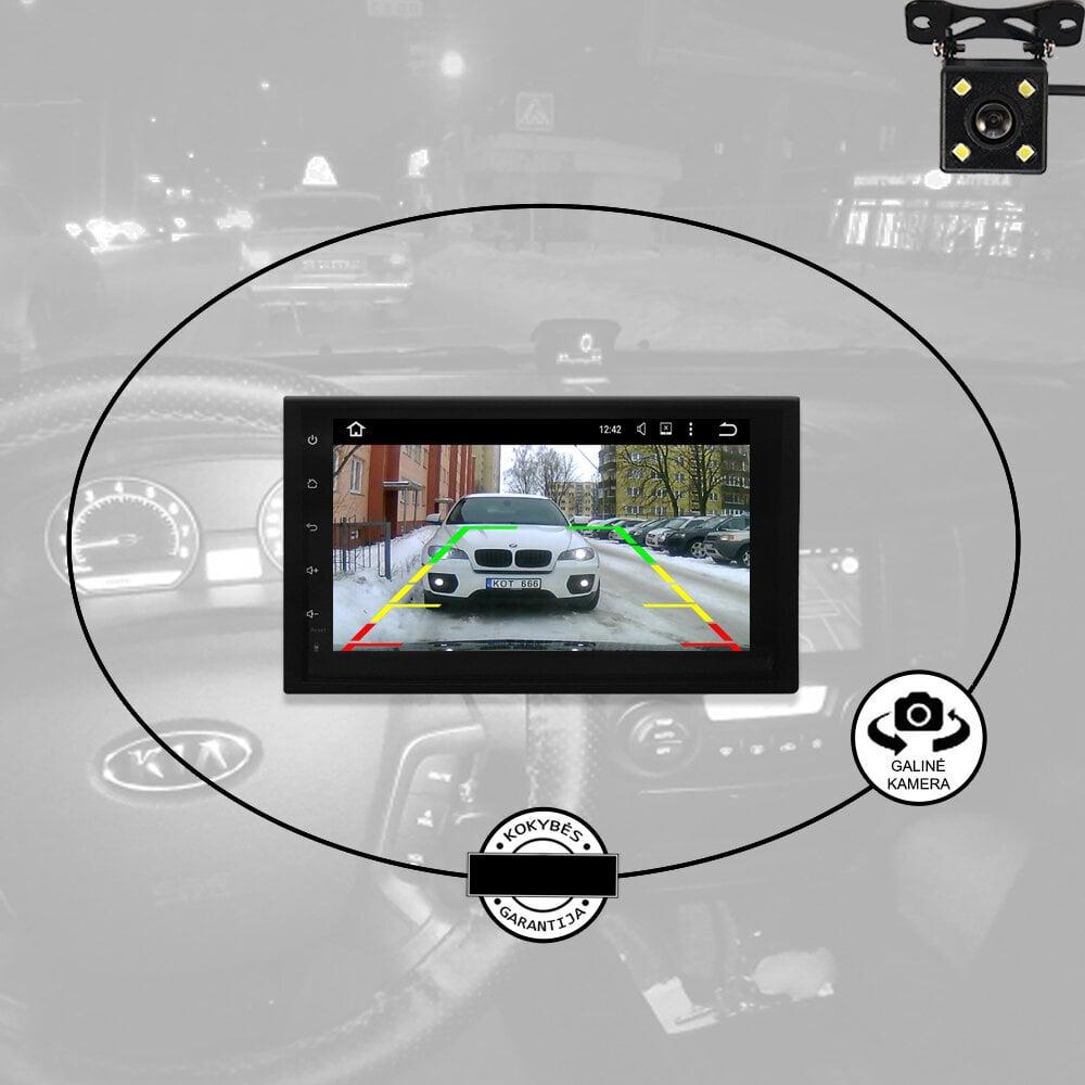 Universāls auto multimediju planšetdators 2DIN Android GPS/WIFI/Bluetooth, 7 collas цена и информация | Auto magnetolas, multimedija | 220.lv