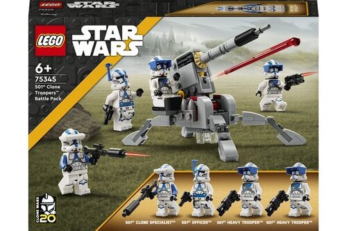 75345 LEGO® Star Wars 501. leģiona Clone Troopers kaujas komplekts cena un informācija | Konstruktori | 220.lv