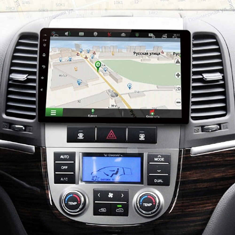 Multivides planšetdators HYUNDAI SANTA FE 2005-12 Android, 9 collu, USB/WiFi/GPS/Bluetooth цена и информация | Auto magnetolas, multimedija | 220.lv