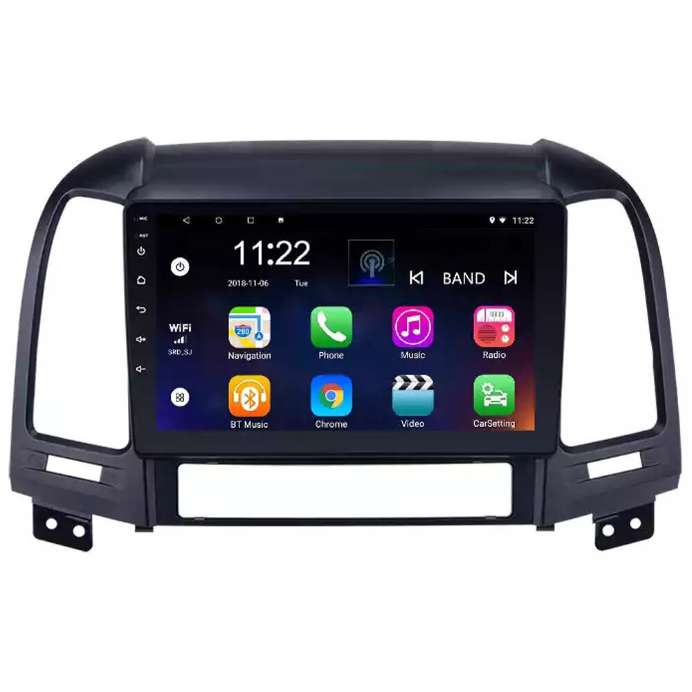 Multivides planšetdators HYUNDAI SANTA FE 2005-12 Android, 9 collu, USB/WiFi/GPS/Bluetooth cena un informācija | Auto magnetolas, multimedija | 220.lv