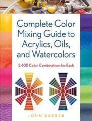 Complete Color Mixing Guide for Acrylics, Oils, and Watercolors: 2,400 Color Combinations for Each цена и информация | Книги об искусстве | 220.lv