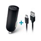 Forever M02 car charger 1x USB 1A black + USB-C cable cena un informācija | Lādētāji un adapteri | 220.lv