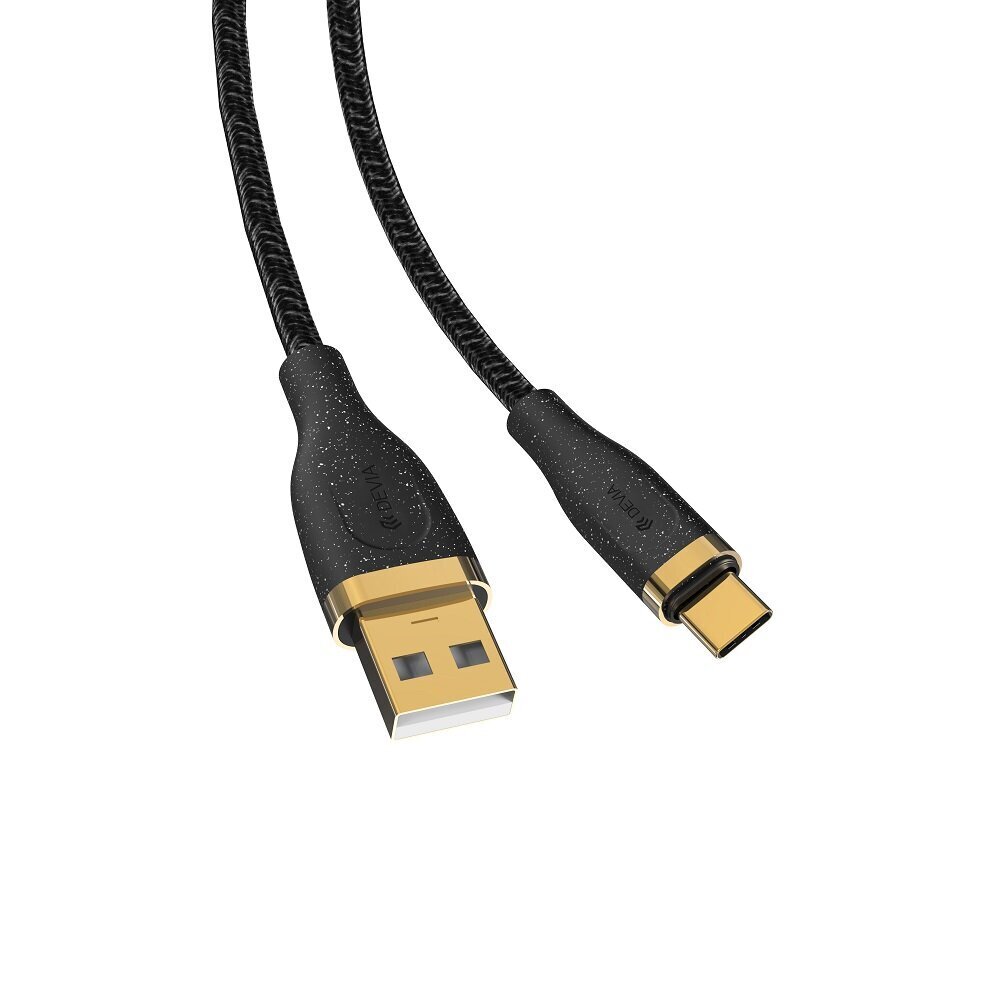 Devia cable Star USB - USB-C 1,5 m 2,4A black cena un informācija | Savienotājkabeļi | 220.lv