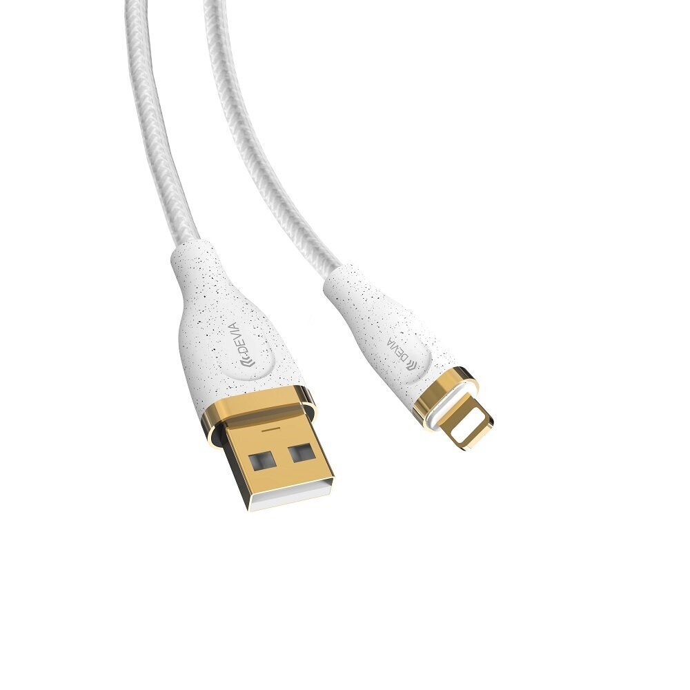 Devia cable Star USB - Lightning 1,5 m 2,4A white cena un informācija | Savienotājkabeļi | 220.lv