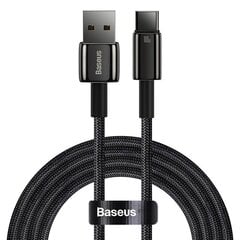 Baseus Tungsten Gold Cable USB to USB-C, 100W, 1 м (black) цена и информация | Кабели для телефонов | 220.lv