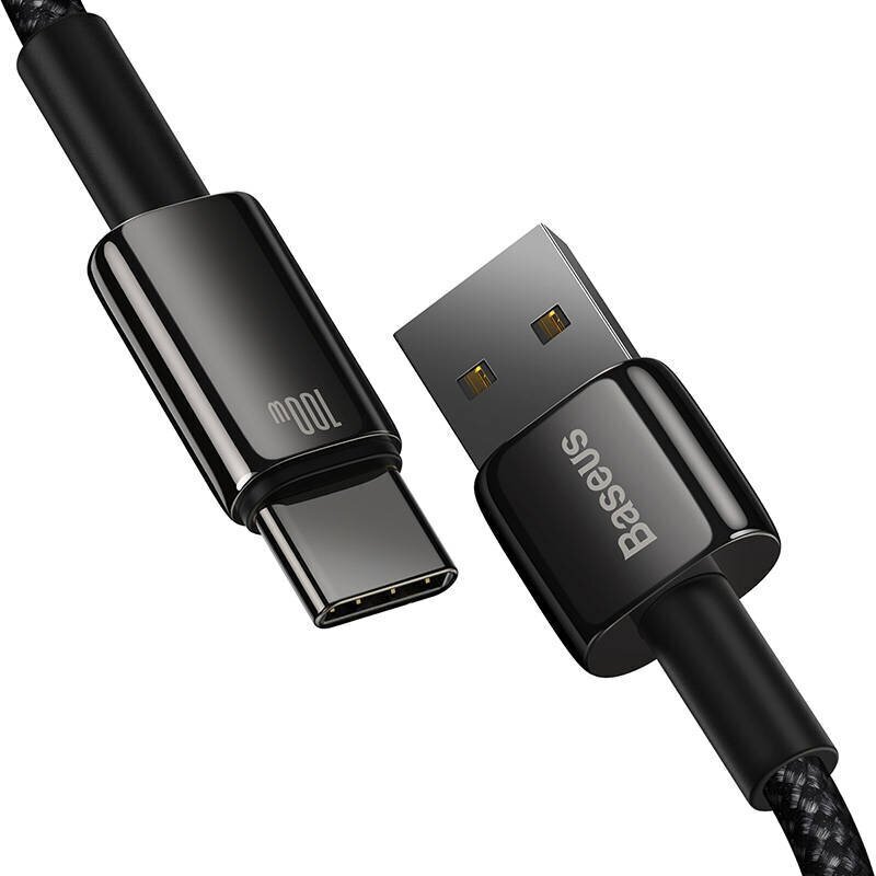 Baseus Tungsten Gold Cable USB to USB-C, 100W, 2m (black) cena un informācija | Savienotājkabeļi | 220.lv