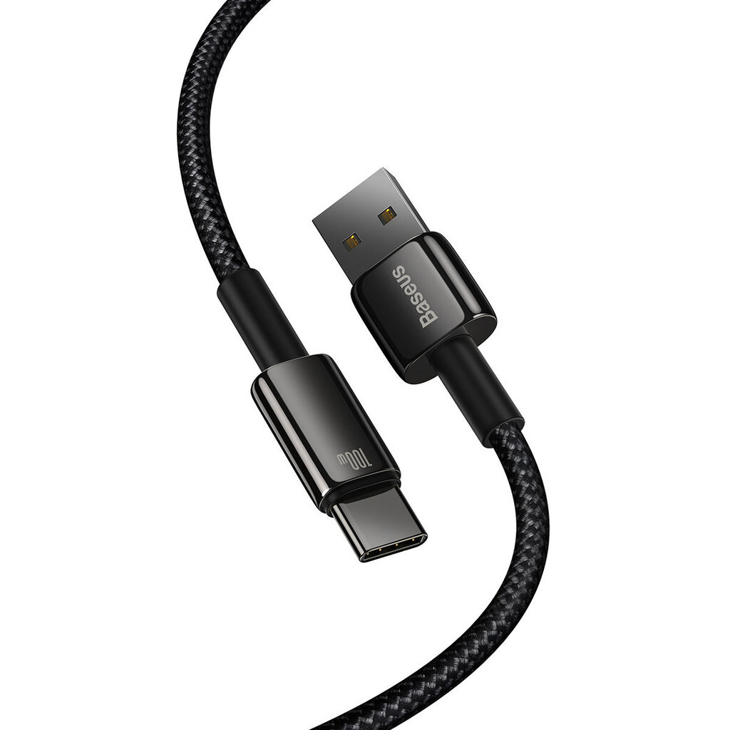 Baseus Tungsten Gold Cable USB to USB-C, 100W, 2m (black) cena un informācija | Savienotājkabeļi | 220.lv