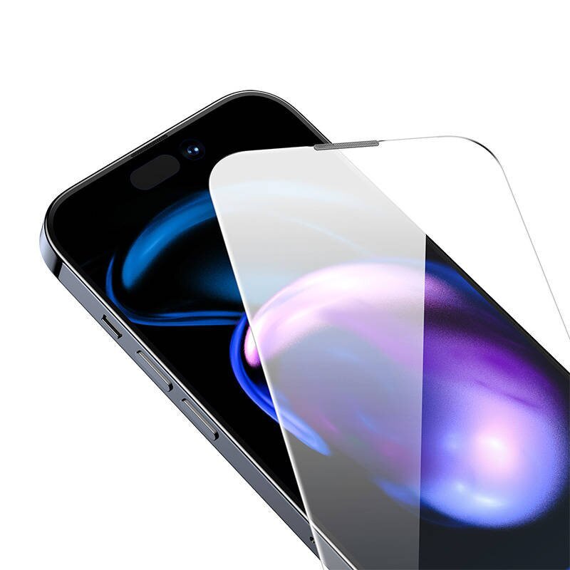 Baseus Crystal Tempered Glass Dust-proof 0.3mm for iPhone 14 Pro Max (1pc) cena un informācija | Ekrāna aizsargstikli | 220.lv