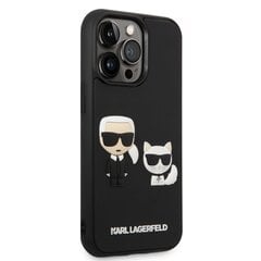 Karl Lagerfeld and Choupette 3D Case for iPhone 14 Pro Black цена и информация | Чехлы для телефонов | 220.lv