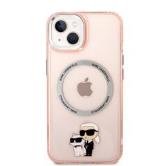 Karl Lagerfeld MagSafe Compatible Case IML Karl and Choupette NFT for iPhone 14 Pink cena un informācija | Telefonu vāciņi, maciņi | 220.lv