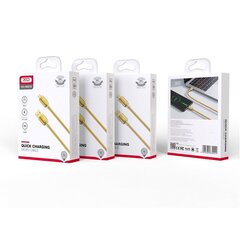 XO cable NB216 USB - Lightning 1,0 м 2,4A gold цена и информация | Кабели для телефонов | 220.lv