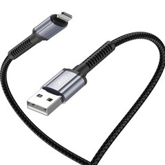 XO cable NB215 USB - Lightning 1,0 м 2,4A black цена и информация | Кабели для телефонов | 220.lv