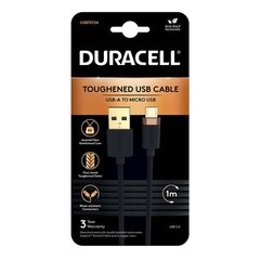 Duracell USB cable for Micro-USB 1 м (Black) цена и информация | Кабели для телефонов | 220.lv