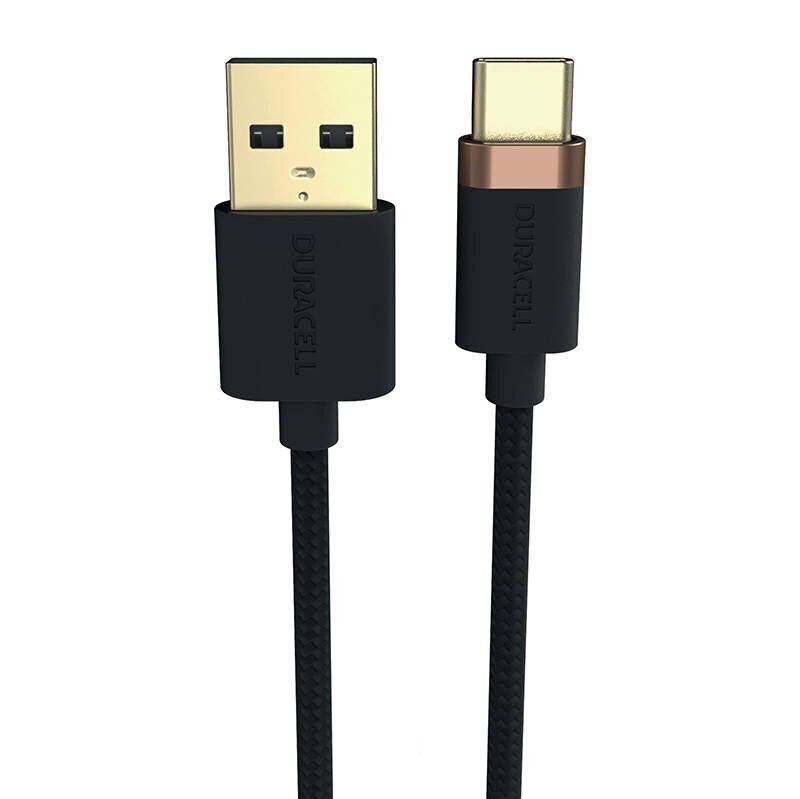 Duracell USB cable for USB-C 2.0 1m (Black) цена и информация | Savienotājkabeļi | 220.lv