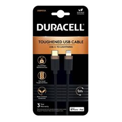 Duracell USB-C cable for Lightning 1 м (Black) цена и информация | Кабели для телефонов | 220.lv
