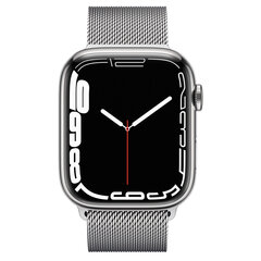 Apple Watch Series 7 45mm Stainless steel GPS+Cellular Starlight (atjaunots, stāvoklis A) cena un informācija | Viedpulksteņi (smartwatch) | 220.lv