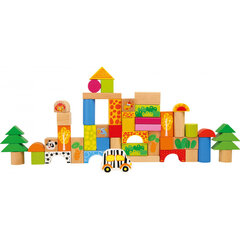 Деревянные блоки «Зоопарк» цена и информация | Развивающие игрушки | 220.lv