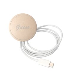Guess 4G MagSafe Compatible Case + Wireless Charger for iPhone 14 Pink cena un informācija | Telefonu vāciņi, maciņi | 220.lv