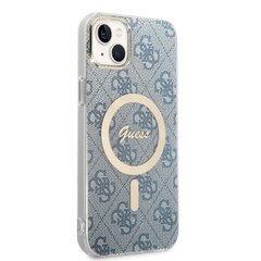 Guess 4G MagSafe Compatible Case + Wireless Charger for iPhone 14 Plus Blue cena un informācija | Telefonu vāciņi, maciņi | 220.lv