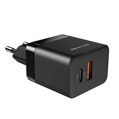 Wall charger Blitzwolf BW-S21 GaN 35W, USB + USB-C (black) cena un informācija | Lādētāji un adapteri | 220.lv