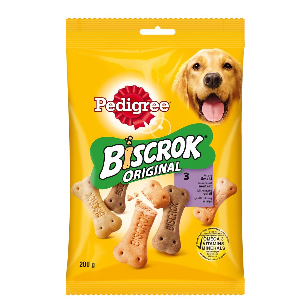 PEDIGREE Multi Biscrok gardums suņiem 200 g cena un informācija | Gardumi suņiem | 220.lv