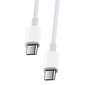 Maxlife MXUC-05 cable USB-C - USB-C 1,0 m 60W white цена и информация | Savienotājkabeļi | 220.lv