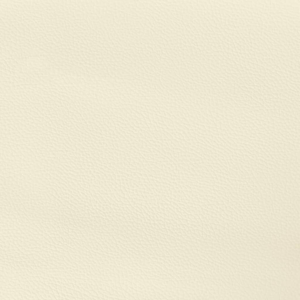 Galvgalis ar malām, krēmkrāsas,83x16x78/88cm, mākslīgā āda цена и информация | Gultas | 220.lv