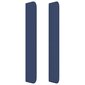 Galvgalis ar malām, zils, 163x16x118/128cm, audums цена и информация | Gultas | 220.lv
