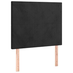 Galvgalis, 2gab. melns, 90x5x78/88cm, samts cena un informācija | Gultas | 220.lv