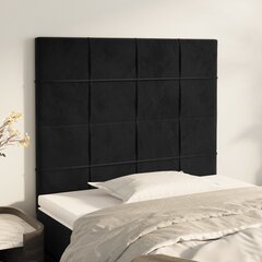 Galvgalis, 2gab. melns, 90x5x78/88cm, samts cena un informācija | Gultas | 220.lv