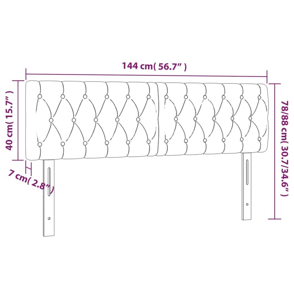 Galvgalis, 2gab., zaļš, 72x7x78/88cm, audums cena un informācija | Gultas | 220.lv