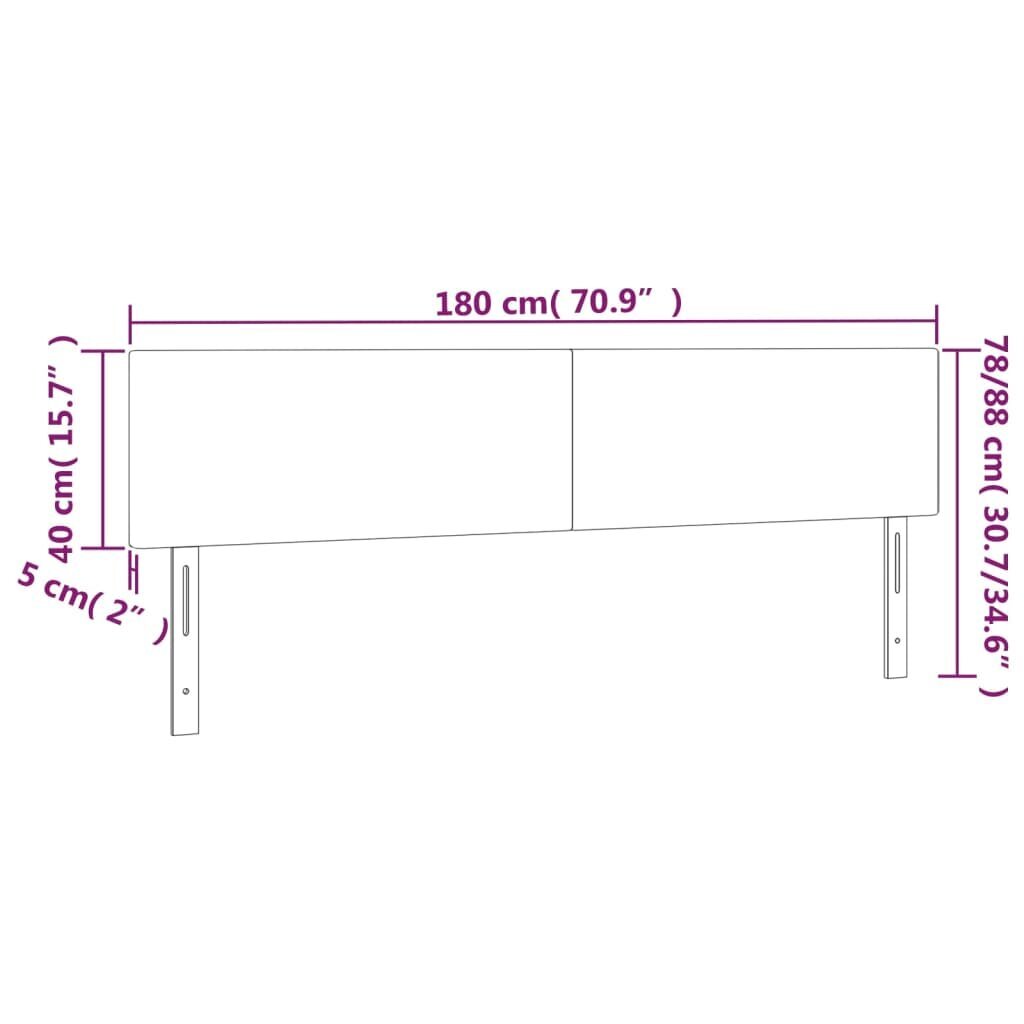 Galvgalis, 2gab.,tumši zaļš, 90x5x78/88cm, samts cena un informācija | Gultas | 220.lv