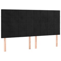 Galvgalis, 4gab. melns, 90x5x78/88cm, samts cena un informācija | Gultas | 220.lv