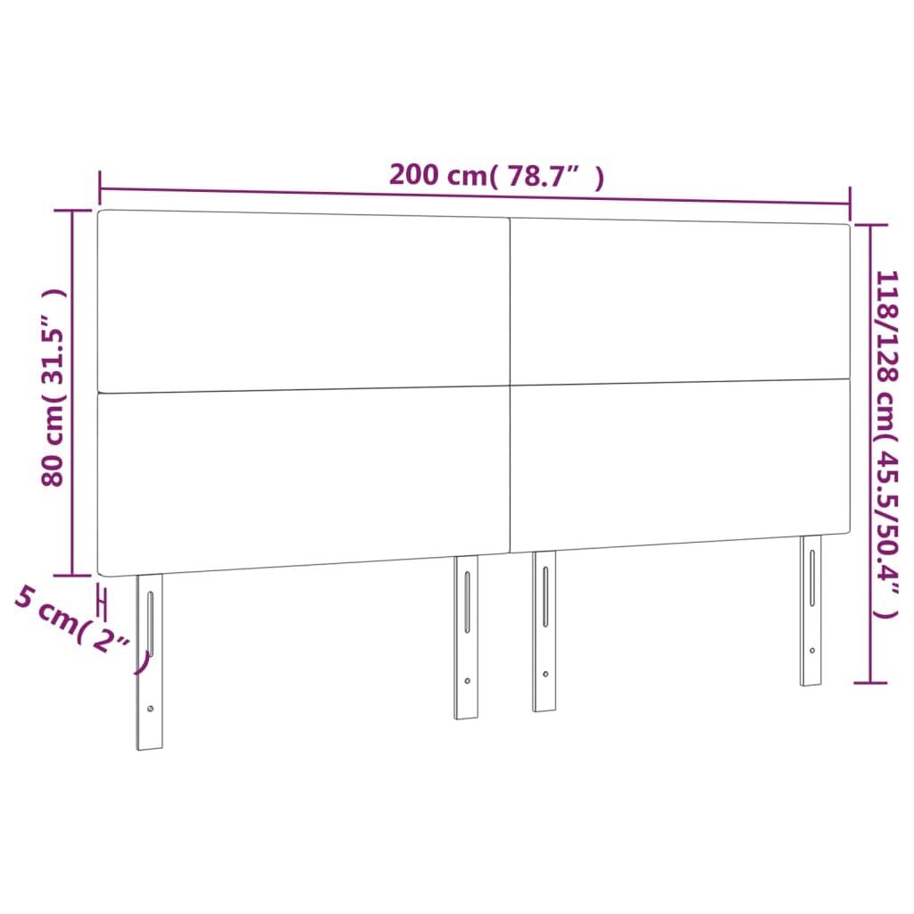 Galvgalis, 4gab. rozā, 100x5x78/88cm, samts cena un informācija | Gultas | 220.lv