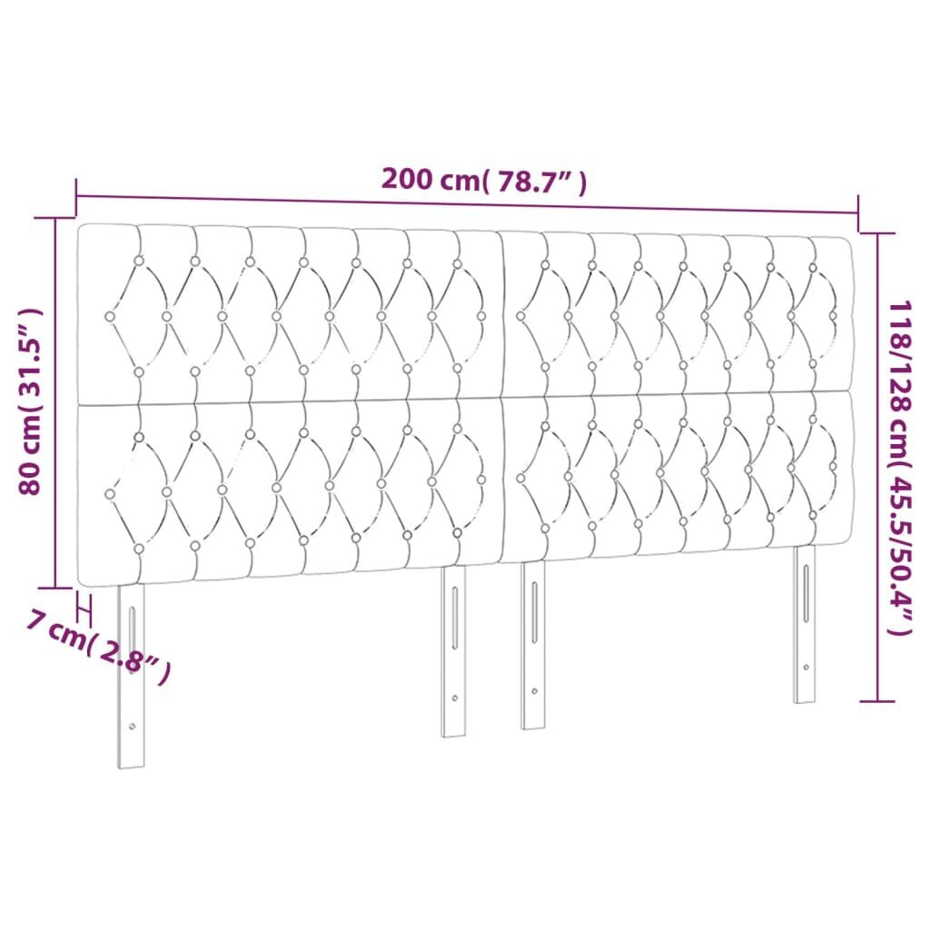 Galvgalis, 4gab., zils, 100x7x78/88cm, audums cena un informācija | Gultas | 220.lv