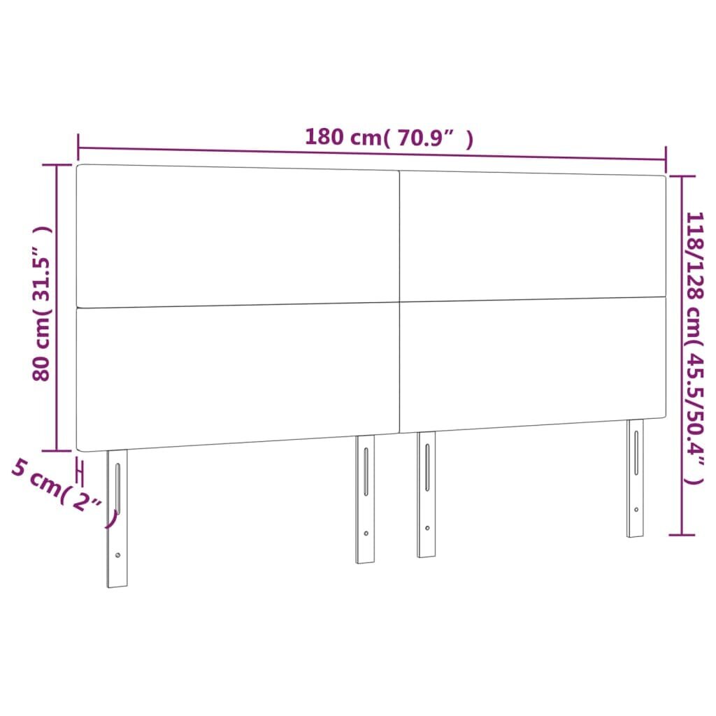 Galvgalis, 4gab.tumši zils, 90x5x78/88cm, samts cena un informācija | Gultas | 220.lv