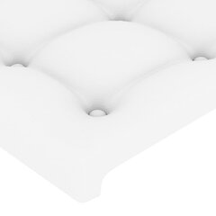 Galvgalis, balts, 100x5x78/88 cm, mākslīgā āda цена и информация | Кровати | 220.lv