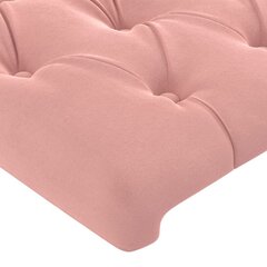 Galvgalis, rozā, 80x7x78/88 cm, samts цена и информация | Кровати | 220.lv