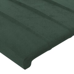 vidaXL gultas galvgaļi, 2 gab., 90x5x78/88 cm, tumši zaļš samts цена и информация | Кровати | 220.lv