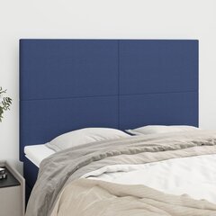 vidaXL gultas galvgaļi, 4 gab., 72x5x78/88 cm, zils audums cena un informācija | Gultas | 220.lv