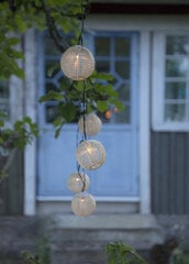 Lampiņu virtene ar bateriju LED, 2,7 m, smilškrāsā цена и информация | Уличное освещение | 220.lv