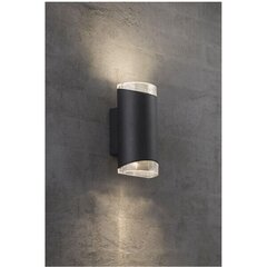 Nordlux Arn sienas lampa GU10 IP44, melna цена и информация | Уличное освещение | 220.lv
