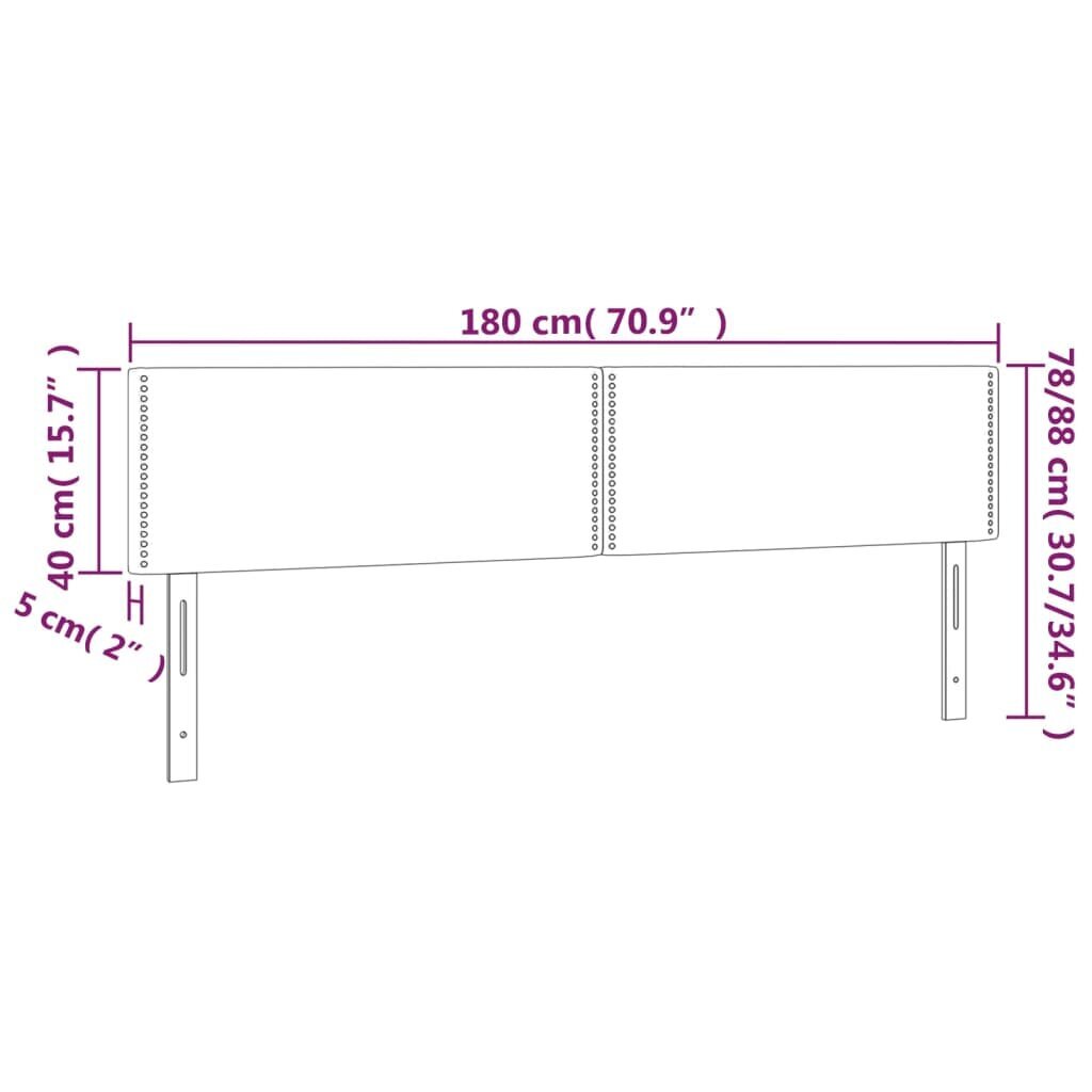 Galvgalis,2gab., balts, 90x5x78/88cm, mākslīgā āda cena un informācija | Gultas | 220.lv