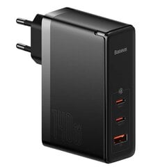 Baseus GaN5 Pro wall charger 2xUSB-C + USB, 140W (black) cena un informācija | Lādētāji un adapteri | 220.lv