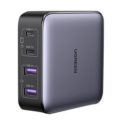 UGREEN CD327 Nexode charger, 2x USB-C, 2x USB-A, GaN, 65W (grey) cena un informācija | Lādētāji un adapteri | 220.lv